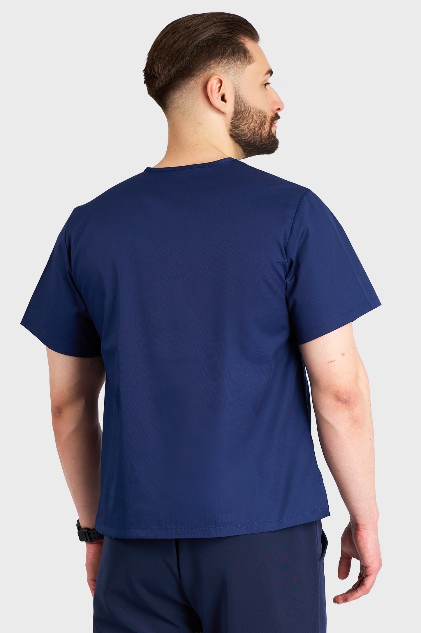 Bluza Medicala Hugo Barbati - Navy - vedere spate - Akitex