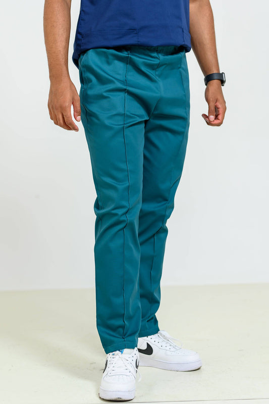Pantaloni Medicali Alisa Barbati - Verde Padure - vedere frontala - Akitex 